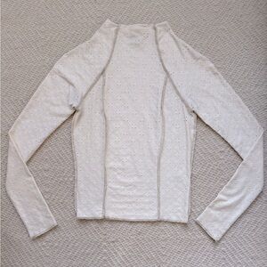 Urban Outfitters mock neck top, cream, size: medium